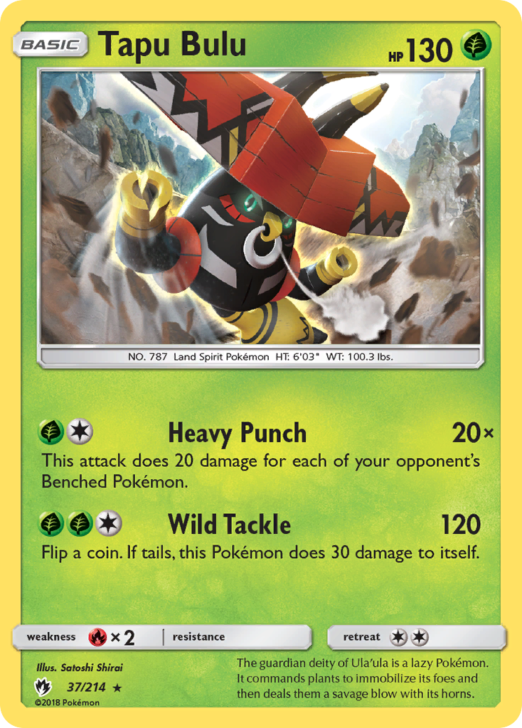 Lost Thunder Holo Tapu Bulu #37/214